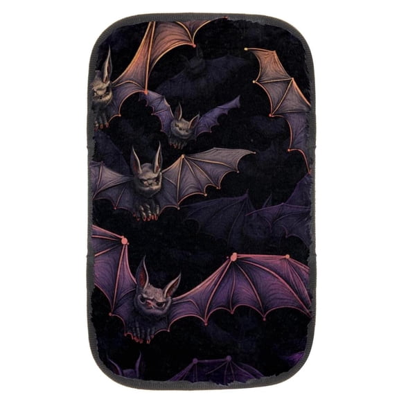 Bats Soft Furry Printed Car Armrest Cover Pad 12.5x8.2 Inch - Comfortable Armrest Accessory