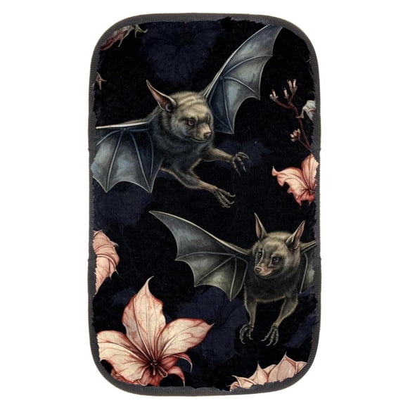 Bats Soft Furry Printed Car Armrest Mat Pad Accessory, 12.5x8.2 Inch Comfortable.