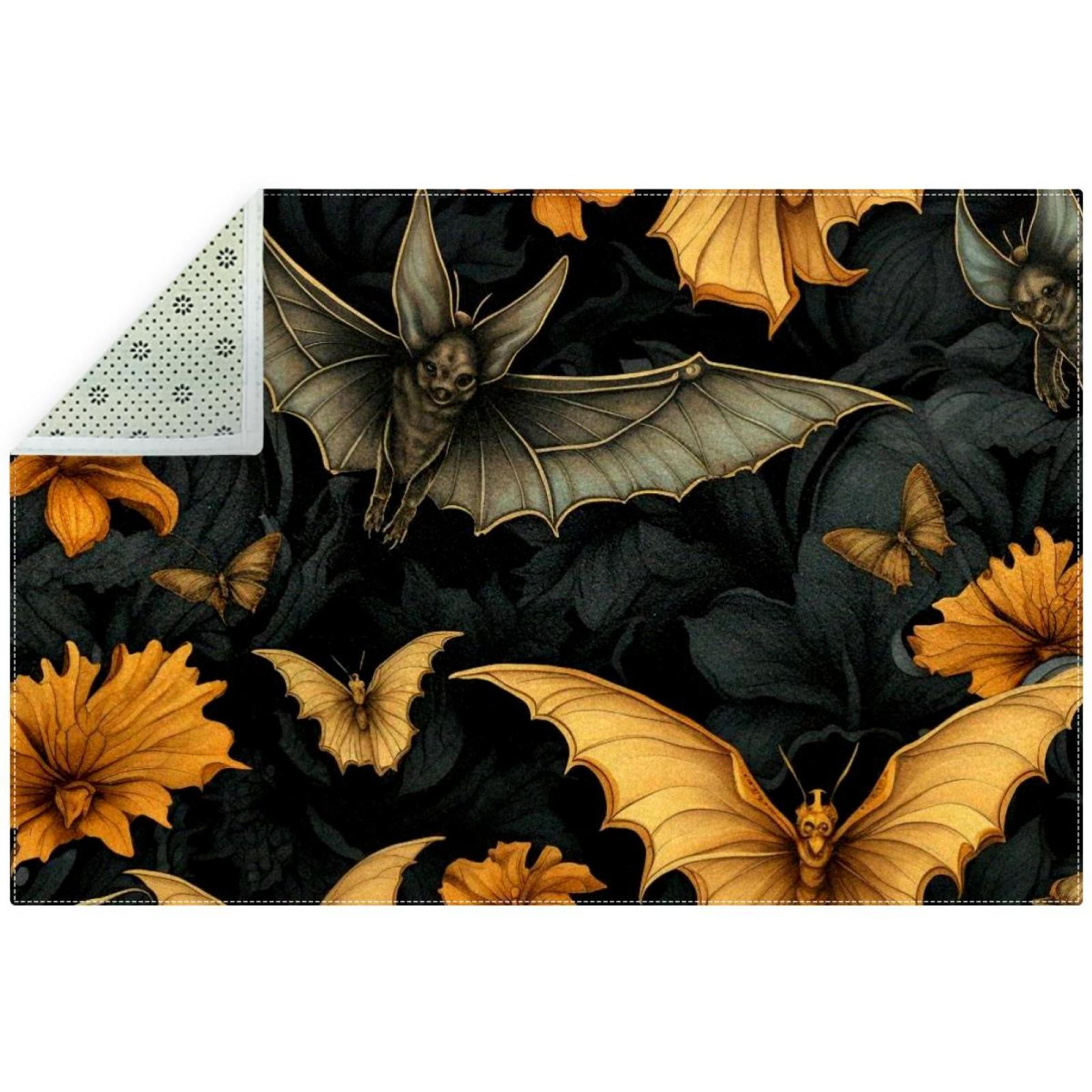 Bats Soft Polyester Floor Mat for a Cozy Home Decor Premium Rectangle