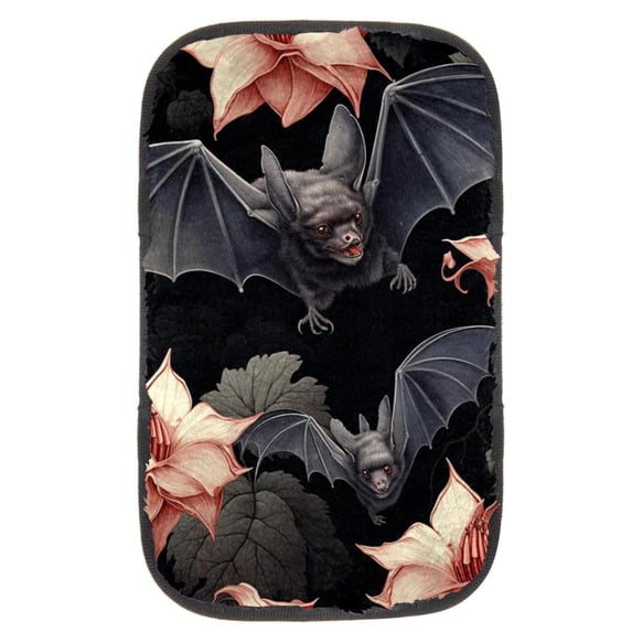 Bats Soft and Comfortable Furry Printed Car Armrest Pad Cover - 12.5x8.2 Inch