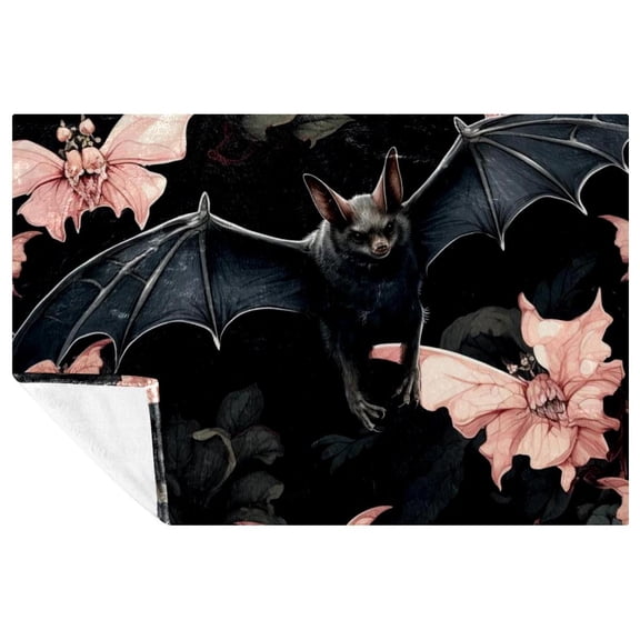Bats Soft and Warm Microfiber Throw Blanket - Printed Lightweight Blanket for Sofa, Bed, Couch, Office, and Camping - Blankets & Throws