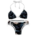 thumbnail image 1 of Bats Stylish Bikini Set with Detachable Sponge & Adjustable Strap, 2-Pack One-Piece Swimsuits for All Scenes, 1 of 6