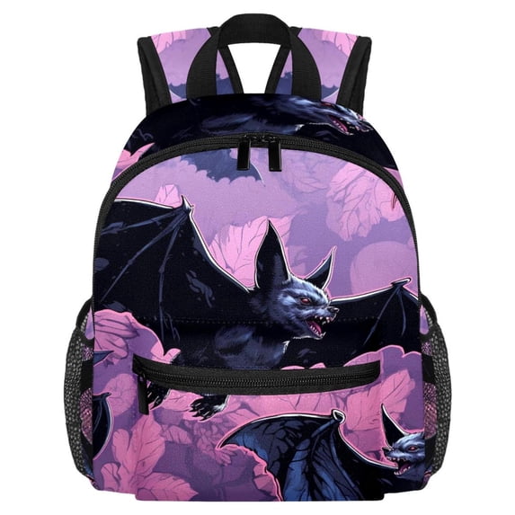 Bats Traveling Backpack School Bags Cute College Backpack Baby Bag Lightweight Large Capacity Printed Design Adjustable Shoulder Strap Suitable