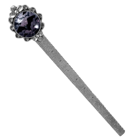 Bats Vintage Silver Lace-Edged Bookmark: a Gift for Readers and Book Lovers