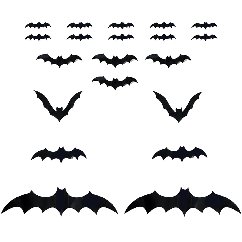 Bats Wall Decor 3D Bats Halloween Decorations,Realistic PVC Scary