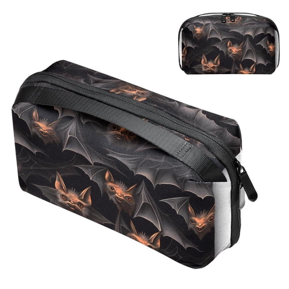 Bats Waterproof Oxford Fabric Storage Pouch for Electronic Devices - Hard Drive Cases, Cable Organizer, Cable Organizer Desk, Charger Cable Organizer