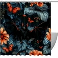 Bats Waterproof Printed Bathroom Curtain Set with Hooks Stylish