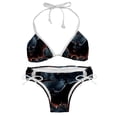 thumbnail image 1 of Bats Women's Bikini Set with Detachable Sponge and Adjustable Strap - Two-Pack | Ideal for Swimming and Beach Scenes, 1 of 6