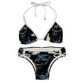 thumbnail image 1 of Bats Women's Swimsuit Bikini Set, Detachable Sponge, Adjustable Strap, Two-Pack, Beach & Pool Ready, 1 of 6