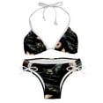 thumbnail image 1 of Bats Women's Swimwear Bikini Set with Detachable Sponge and Adjustable Strap - Two-Pack, Beach Vacation-ready, 1 of 6