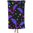 thumbnail image 1 of Bats and Stars Large Beach Towel - Plush Thick Cotton Pool Towel, Adult Beach Towels, 1 of 17