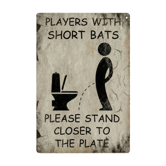 Bats for Wall Decoration, Metal Wall Art Decor, 8X12 In, Home Sign Wall Decor, Metal Sign, Bathroom Entertaining, Rustic Aged Finish, 1 Pc