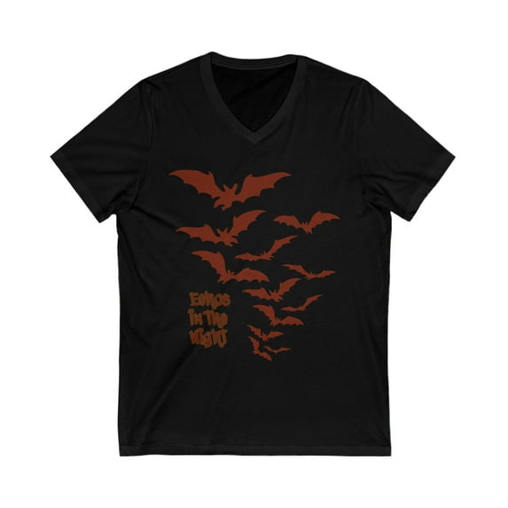 Bats in the night Unisex Jersey Short Sleeve V-Neck Tee