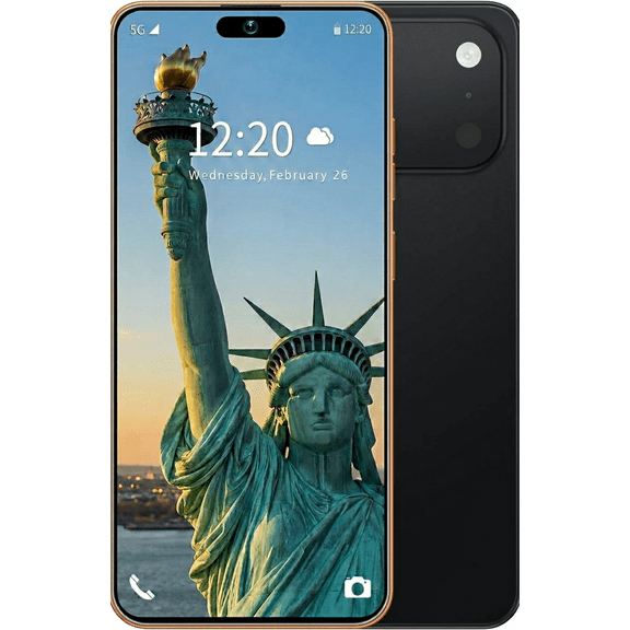 BatsmtponeX17W 5G Unlocked Smartphone, 72MP AI Selfie & 108MP Camera, Android 15, 8GB RAM 256GB ROM (1TB Expandable), 6.8" FHD+ Pill-Screen, 8000mAh Battery, Dual SIM for T-Mobile Only(black)