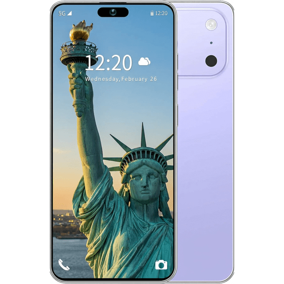 BatsmtponeX17W 5G Unlocked Smartphone, 72MP AI Selfie & 108MP Camera, Android 15, 8GB RAM 256GB ROM (1TB Expandable), 6.8" FHD+ Pill-Screen, 8000mAh Battery, Dual SIM for T-Mobile Only(silver)