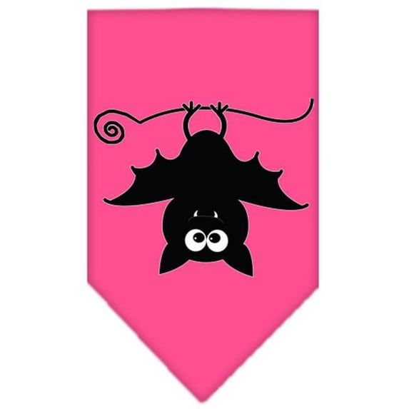 Batsy the Bat Screen Print Bandana, Bright Pink - Small