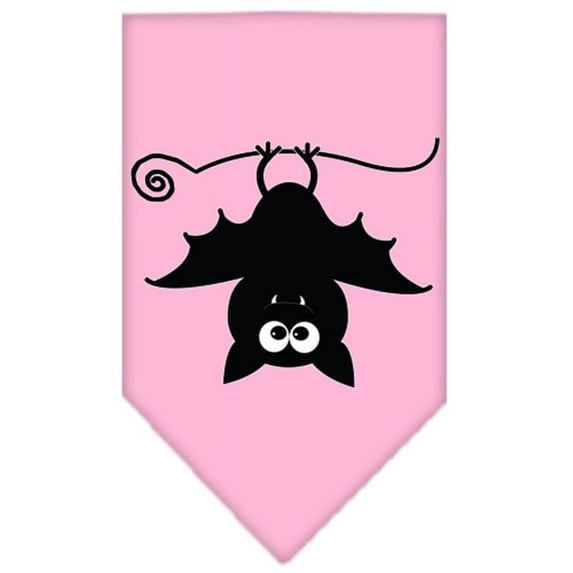 Batsy the Bat Screen Print Bandana, Light Pink - Large