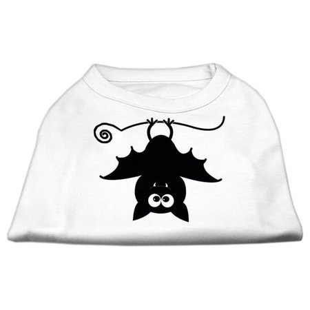 Batsy the Bat Screen Print Dog Shirt, White - Extra Large 16