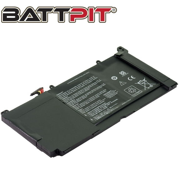 BattPit: Laptop Battery Replacement for Asus 0A001-00450400, 0B200-00450100, A42-S551, B31N1336, C31-S551 (11.1V 4000mAh 44Wh)