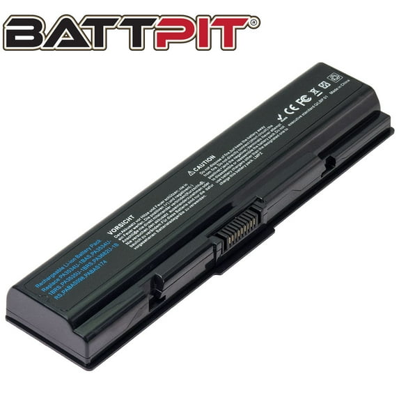 BattPit: Laptop Battery Replacement for Toshiba Dynabook TV/65KPK, PA3533U, PA3533U-1BRS, PA3665U-1MPC, PA3727U-1BRS, PABAS174 (10.8V 4400mAh 48Wh)