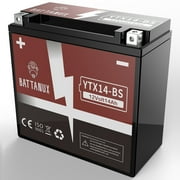 Battanux YTX14-BS Battery & Motorcycle Battery, Sealed SLA/AGM 12Volts 14Ah