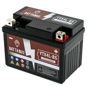 Battanux YTZ10S-BS Battery & Motorcycle Battery, Sealed SLA/AGM 12Volts8.6Ah