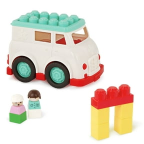 Battat Ambulance Toy Car Play Vehicle with 5 Building Blocks, Toddler and Preschool Toys