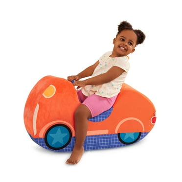 Battat Cozy Cruisers Scooter Foam Orange Ride-On Toy with Washable Cover, Toddler and Preschool Toys