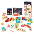 thumbnail image 1 of Battat Education – Wooden Letter Train Set – Alphabet Toy Train – Letter Train – ABC Train Toy – 3 Years + – 84 Pieces, 1 of 11