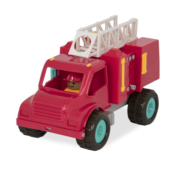 Battat Fire Engine Toy Truck with 2 Firefighter Figurines, Toddler and Preschool Toys