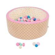 Battat Hop In Ball Pit Sweet Retreat Foam Ball Pit with 65+ Balls and Washable Cover, Toddler and Preschool Indoor Toy