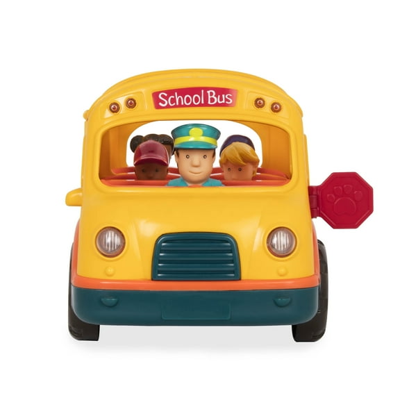 Battat Light & Sound School Bus with 5 Figurines, Toddler and Preschool Toys