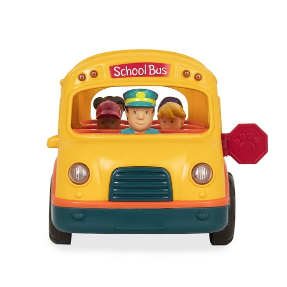 Battat Light & Sound School Bus with 5 Figurines, Toddler and Preschool Toys