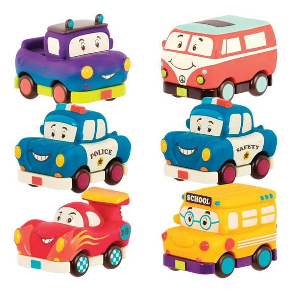 Battat Mini Pull Back Vehicles - Set of 6