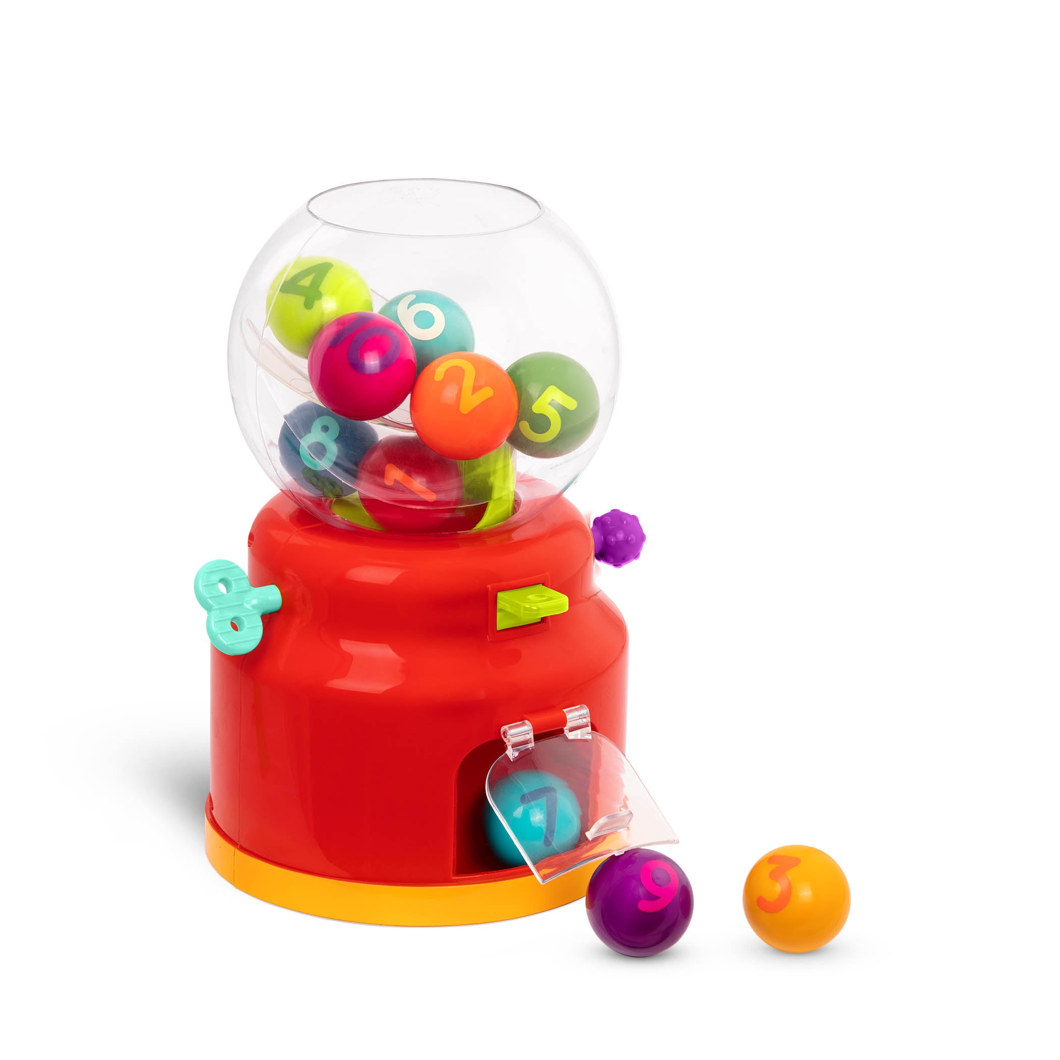 Battat Numbers & Colors Gumball Machine with 10 Number Balls Preschool, Baby and Toddler Toys