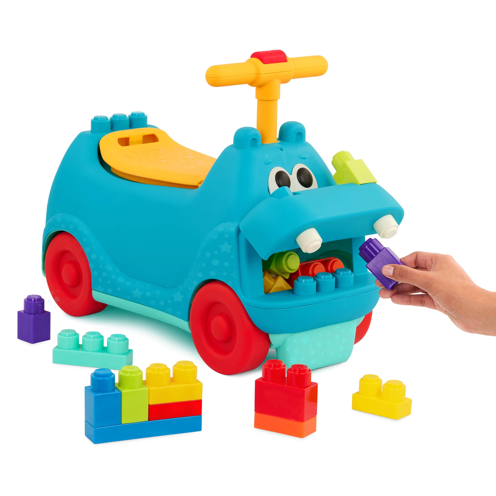 Walmart daily deals:  Battat Blue Ride-On Hippo with 26 Building Blocks and Storage, Ride-On Toy for Toddlers 12 Months +