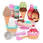 Battat Sweet Treats Ice Cream Parlour Plastic Playset with 21 Multicolor Pieces, Toddler and Preschool Toys