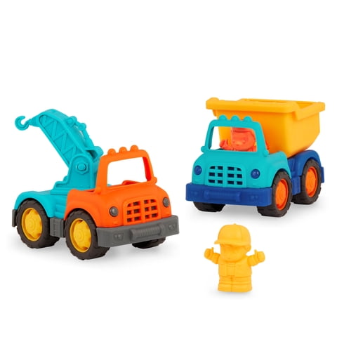 Battat Toy Dump Truck and Tow Truck Drivers and Moving Parts for Toddlers 12 Months Old