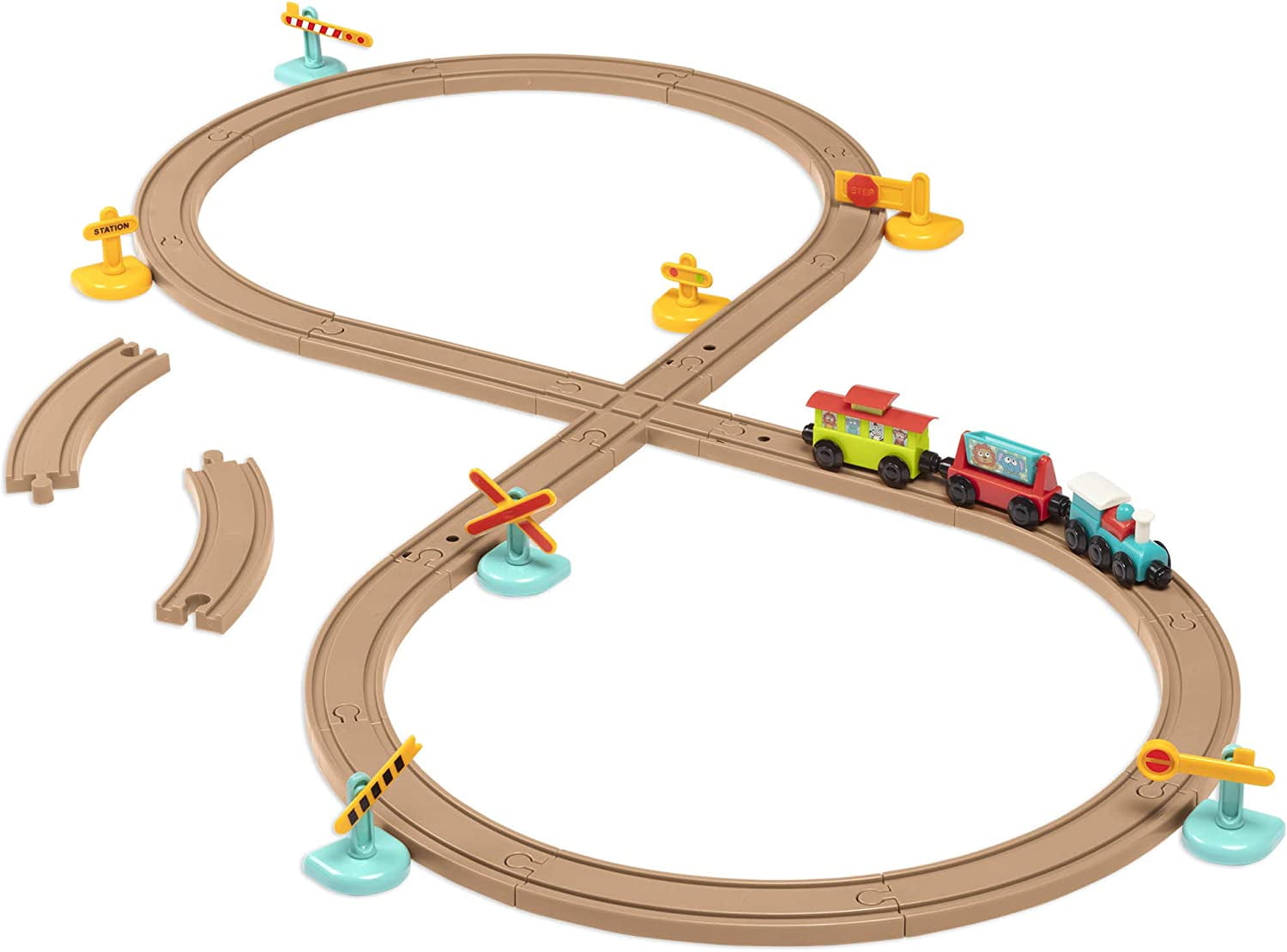 Battat Train Set for Kids, Toddlers 29Pc Train Track Set with Trains and Accessories