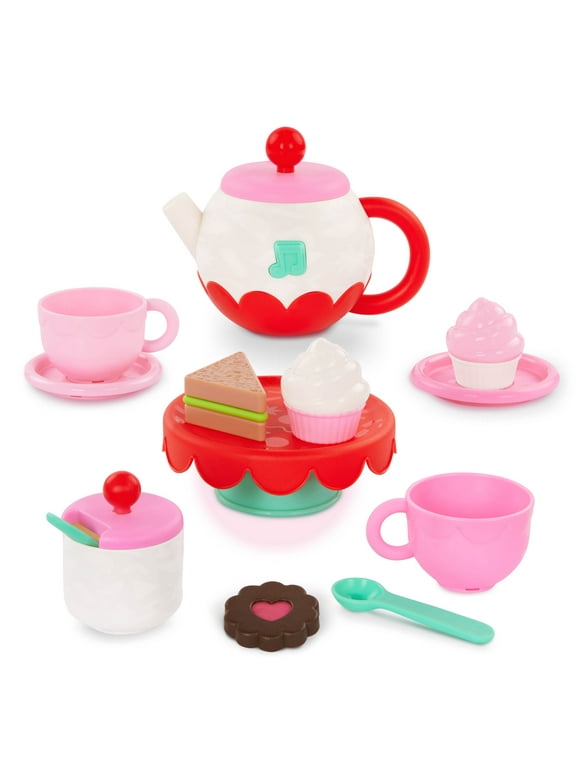 Battat Whistle & Sing Tea Set Musical Teapot with Accessories, Toddler and Preschool Toys