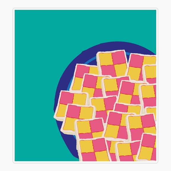 Battenberg Cake Dessert Sticker