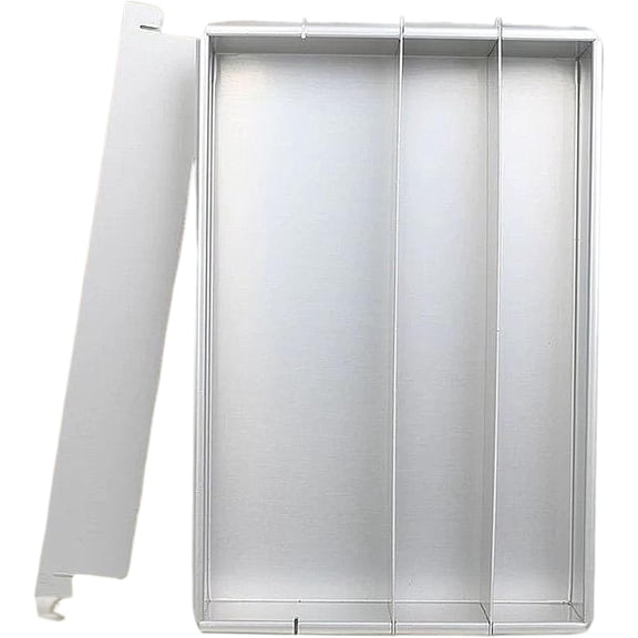 Battenberg Cake Pan Removable,10*6 Inch Cake Pans Aluminium Alloy Rectangle Pan Multi-Function Tool Non-Stick Tiramisu Mold with Dividers for Battenberg Tiramisu Chiffon Cheesecake Mousse Baking