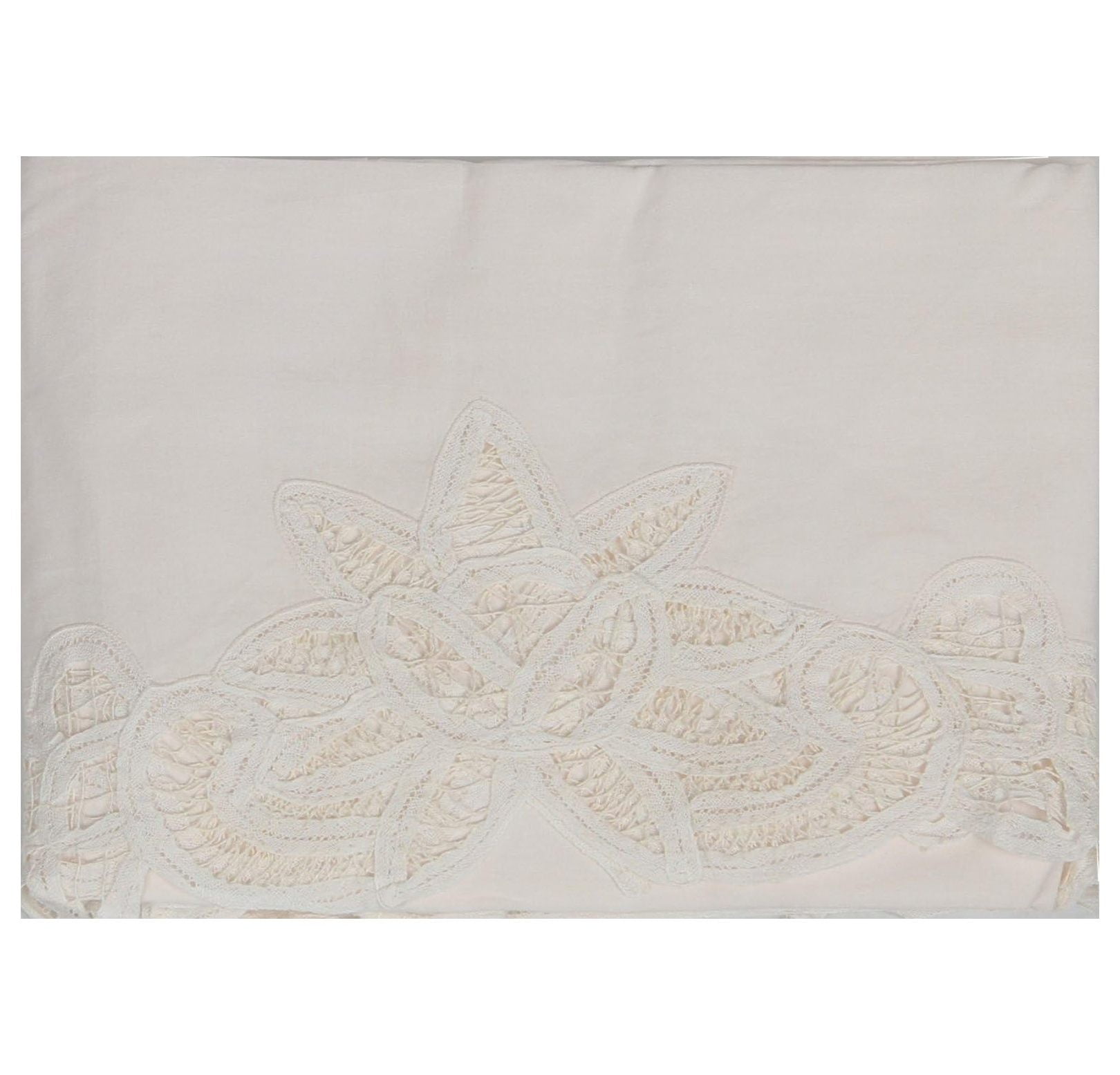 Lacy Dust Ruffle Battenburg Lace Bedskirt Dust Ruffle Full Beige 100% Cotton - Walmart.com