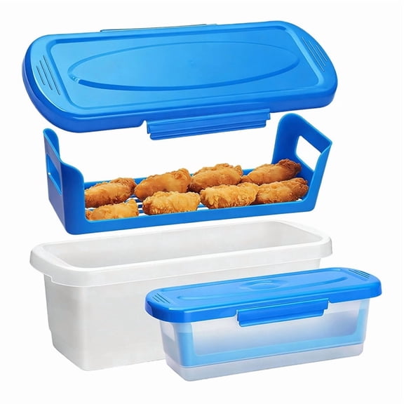 Batter Bowl with Lid, Fish Batter Shaker, Better Breader Shaker Bowl with Breading Tray, Batter Bowl with Lids Shaker