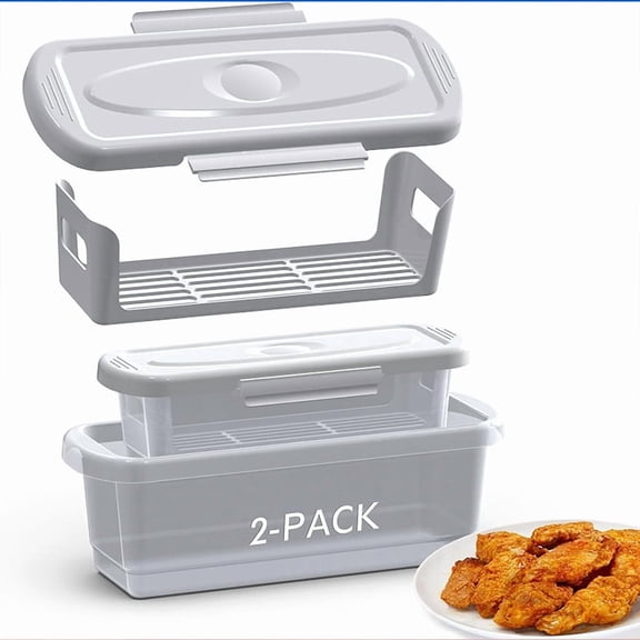 Batter Shaker Bowl with Lid One (Large) with One (Small) Mess-Free Bread Flour Flavoring Jar with Bread Tray, Suitable for Fried Chicken, Fried Fish, Onion Rings, Etc, Red Father Gift