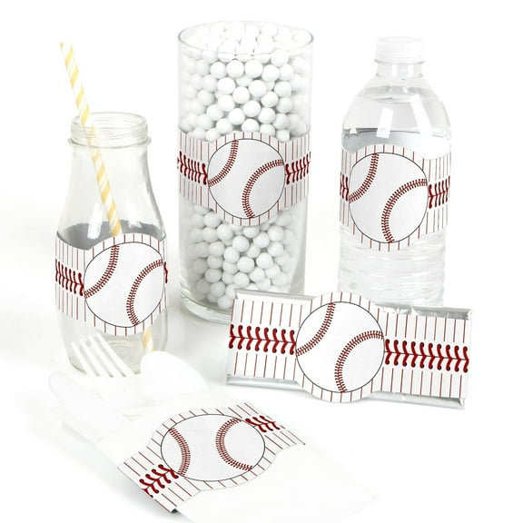 Big Dot of Happiness Batter Up - Baseball - DIY Party Supplies - Baby Shower or Birthday Party DIY Wrapper Favors & Decorations - Set of 15