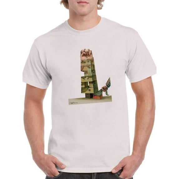 Battered Tower T-Shirt Men -Halit Kurtulmus Aytoslu Designs, Male Small