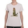 thumbnail image 1 of Battered Tower T-Shirt Women -Halit Kurtulmus Aytoslu Designs, Female XX-Large, 1 of 4