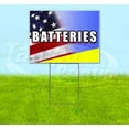 thumbnail image 1 of Batteries (18" x 24") Yard Sign, Includes Metal Step Stake, 1 of 6