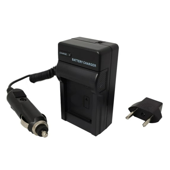 Batteries N Accessories BNA-WB-156 Digital Camera Battery Charger - Replacement for Sony FE1 Charger, Compatible with Sony NP-FE1 Battery - 110/220V Fold-in Plug with Car EU adapters